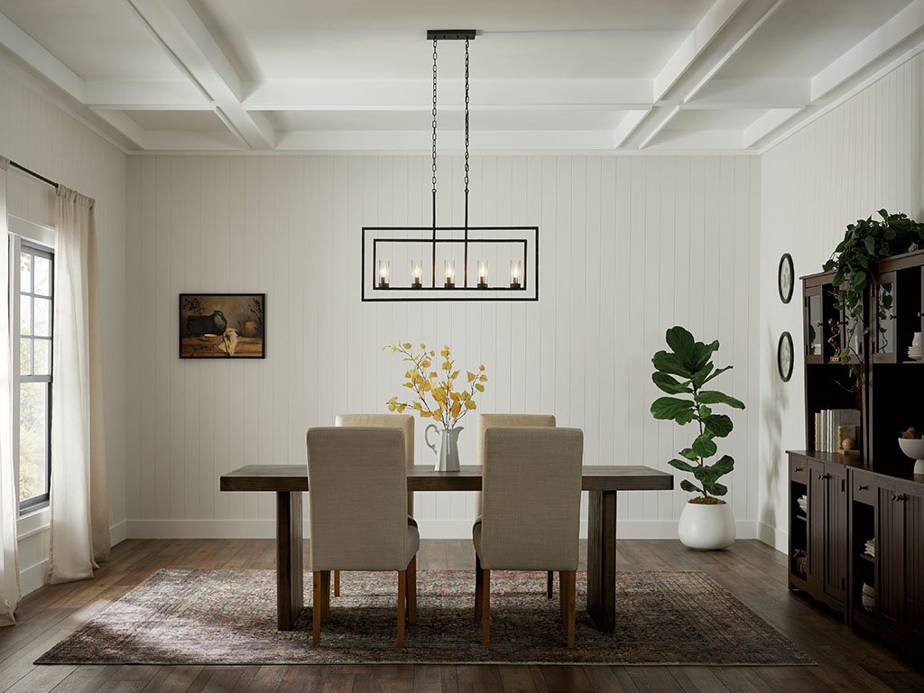 Vervain 5 Light Linear Chandelier in Black | Kichler Lighting