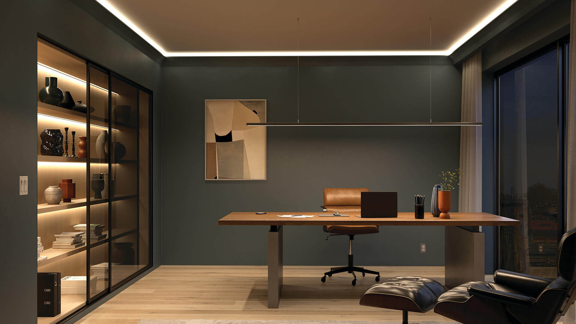 Space Ideas - Home Office | Kichler Lighting, image size:1920x1080