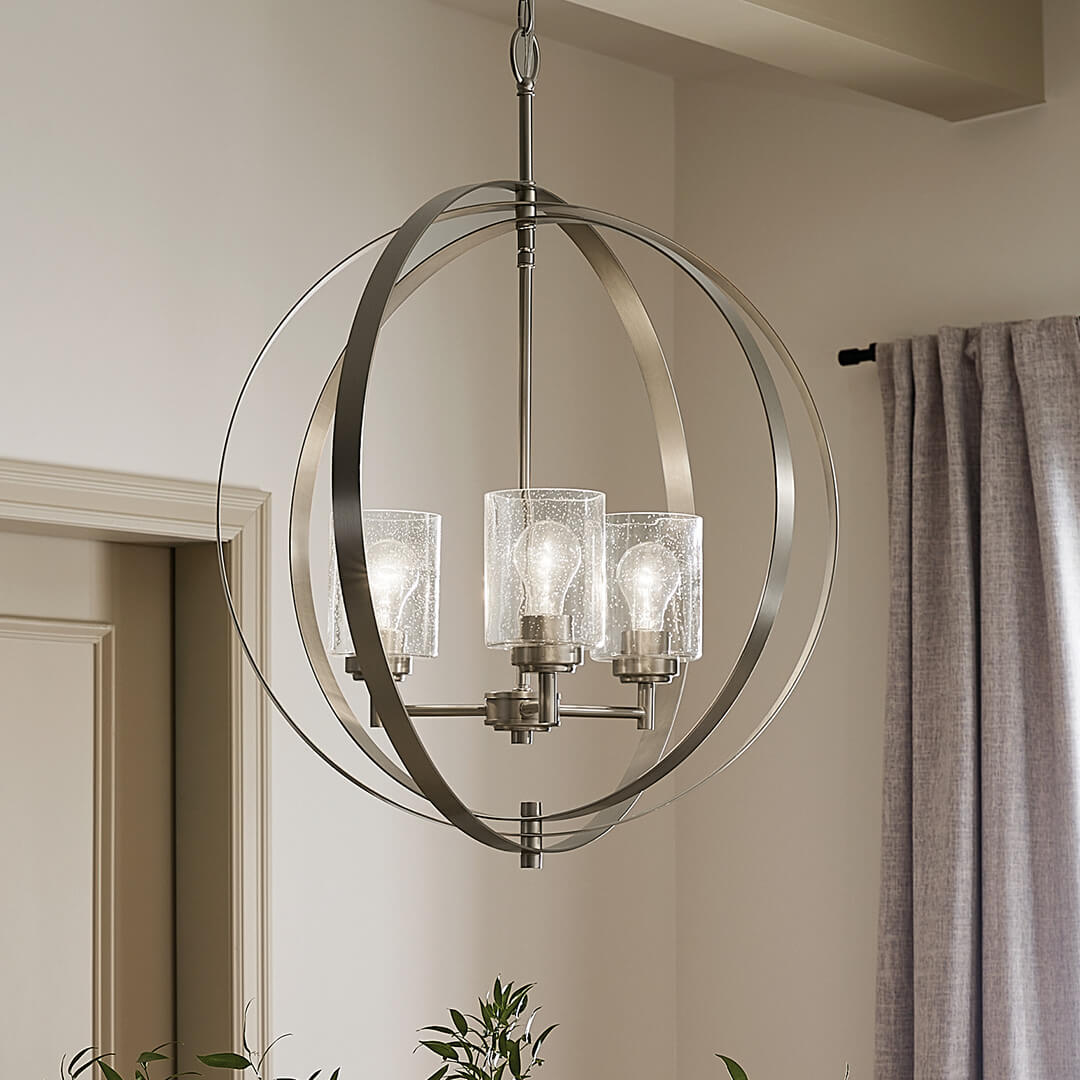 Winslow 3 Light Chandelier Brushed Nickel | Kichler Lighting