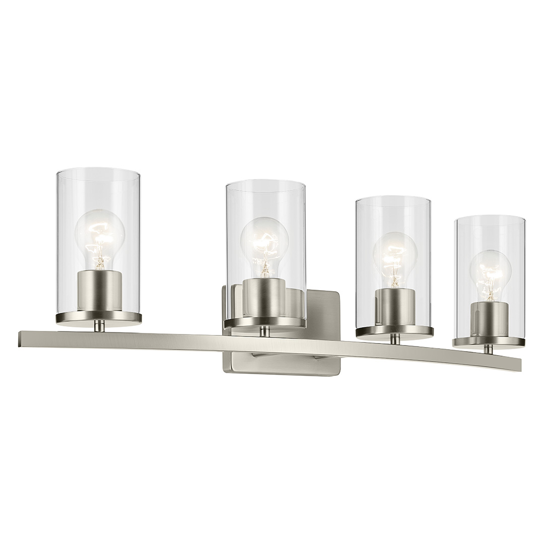 Crosby 31" Bath Light Clear Glass Nickel | Kichler Lighting