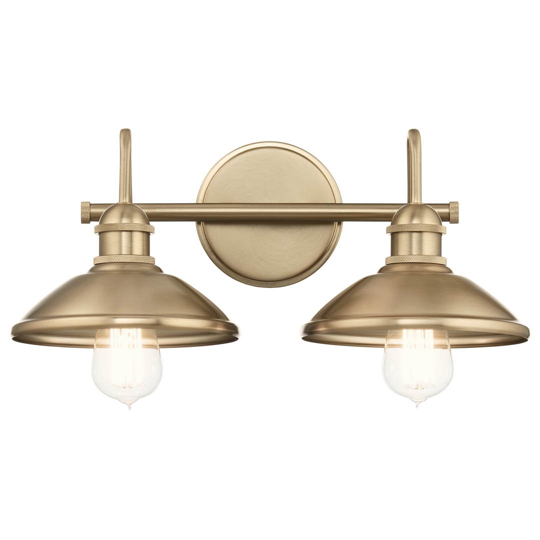 Clyde 2 Light Vanity Light Champagne | Kichler Lighting