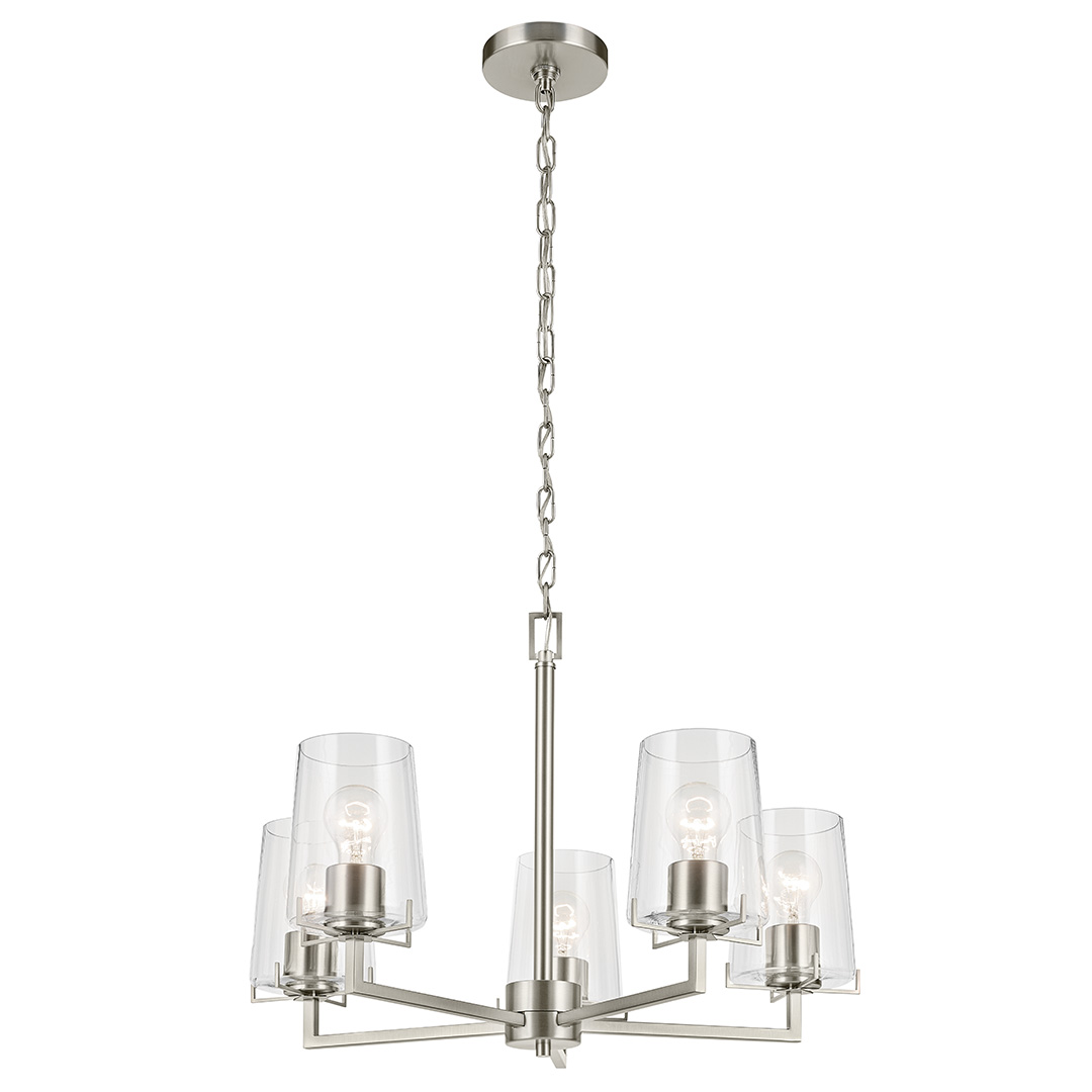 Birk 5 Light Chandelier in Brushed Nickel | Kichler Lighting
