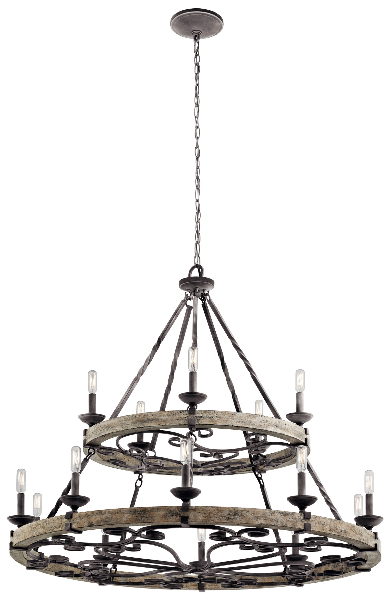 Taulbee 6 Light Chandelier Weathered Zinc | Kichler Lighting