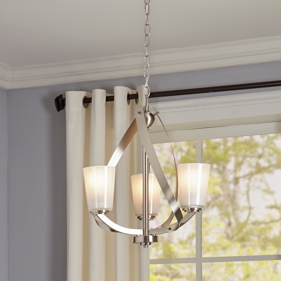 Layla™ 3 Light Chandelier Brushed Nickel | Kichler Lighting