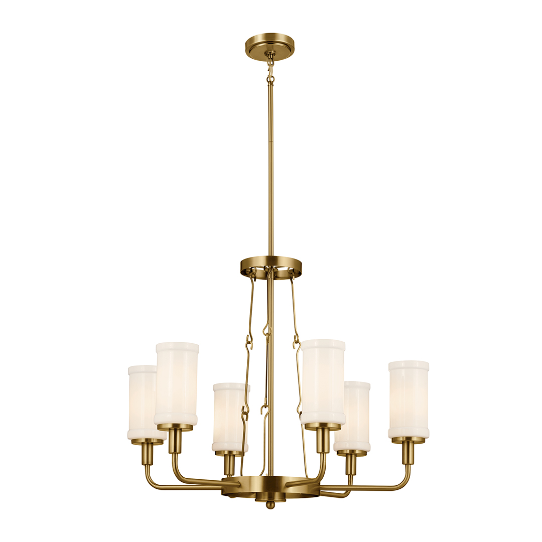 ひめにゃん Morrigan 8 Light Linear Chandelier Brass | Kichler Lighting