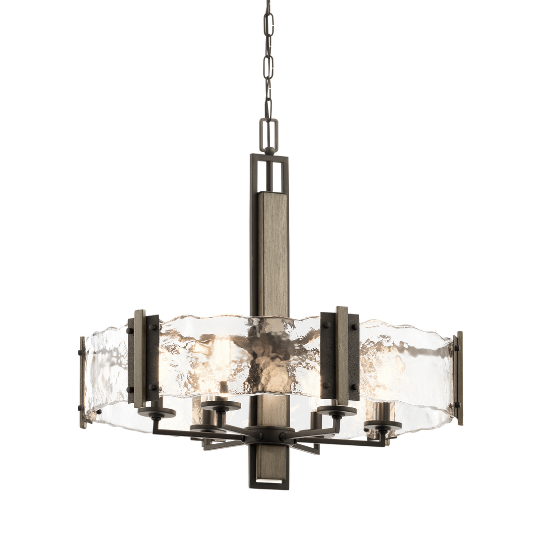 Aztec by Kichler Lighting 34634 Five Light Contemporary Hanging Chandelier  in Chrome Finish, image size:1080x1080