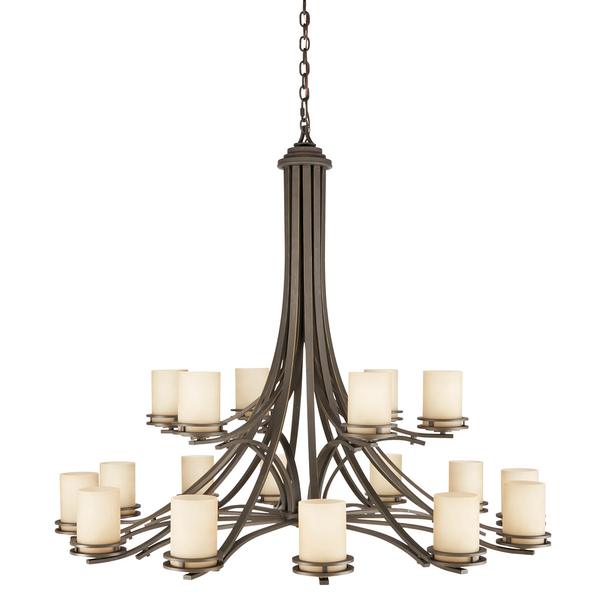 Hendrik 18 Light 2 Tier Chandelier Bronze | Kichler Lighting