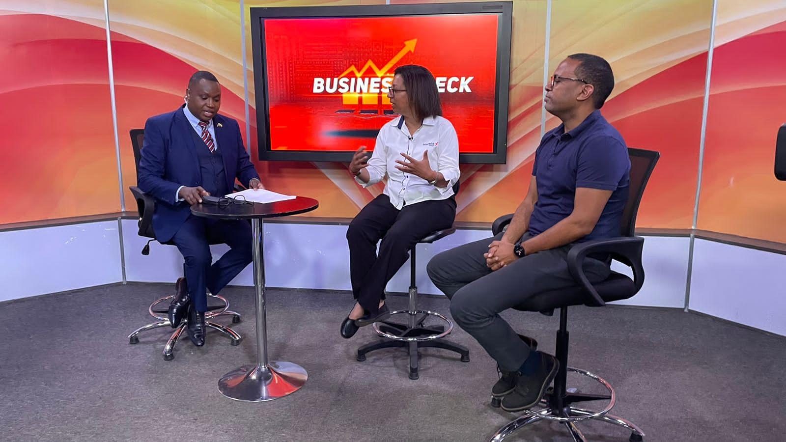 Country General Manager for Interswitch Kenya Romana Rajpul and Jack Ngari, MD Microsoft Africa Development Centre in an exclusive interview. image