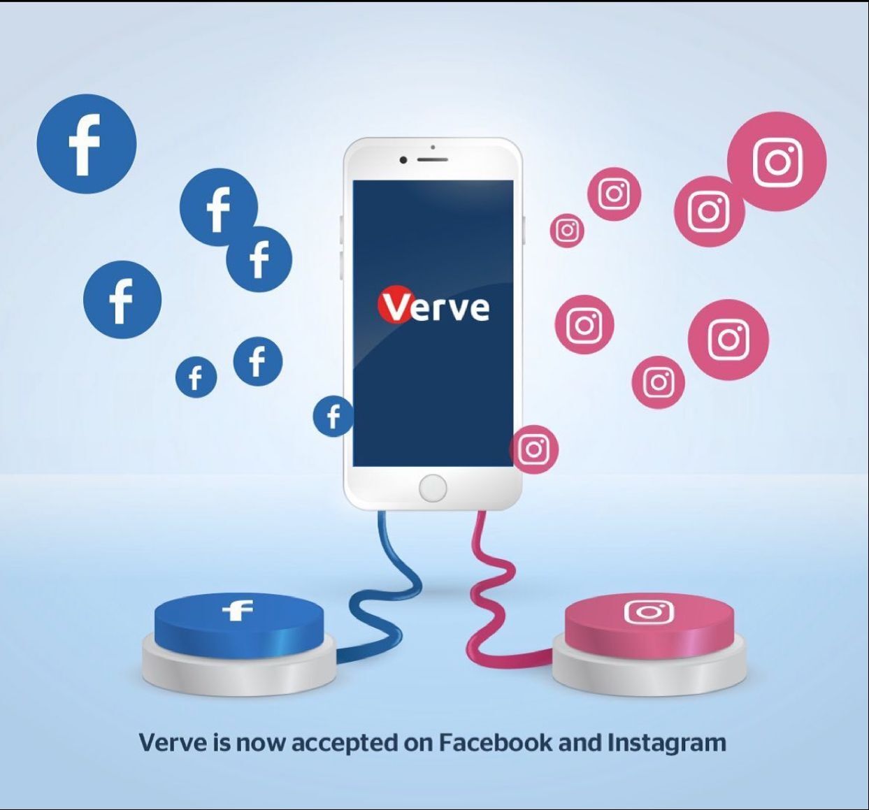 Verve card is now accepted on Facebook and Instagram. image