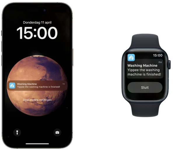 iPhone and Apple Watch notification