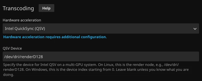 Jellyfin transcoding