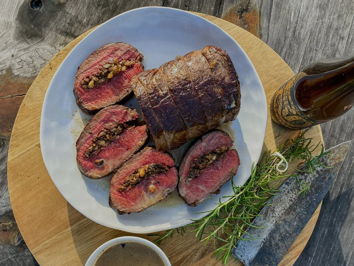 Bushbuck Bites: Stuffed Venison Backstrap with Horopito Sauce
