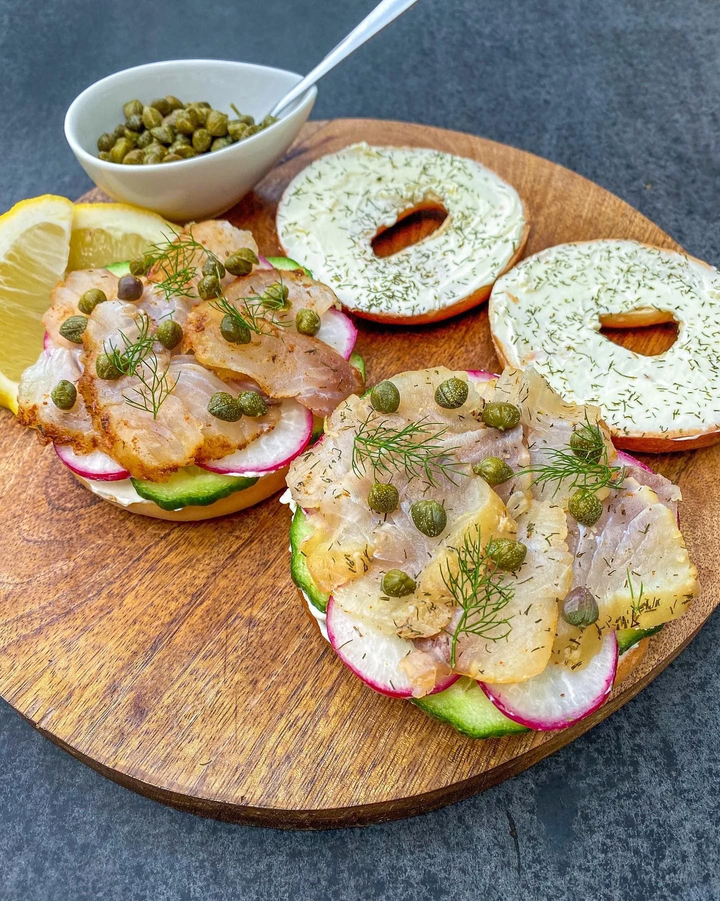Bushbuck Bites: Cold Smoked Moki Bagels