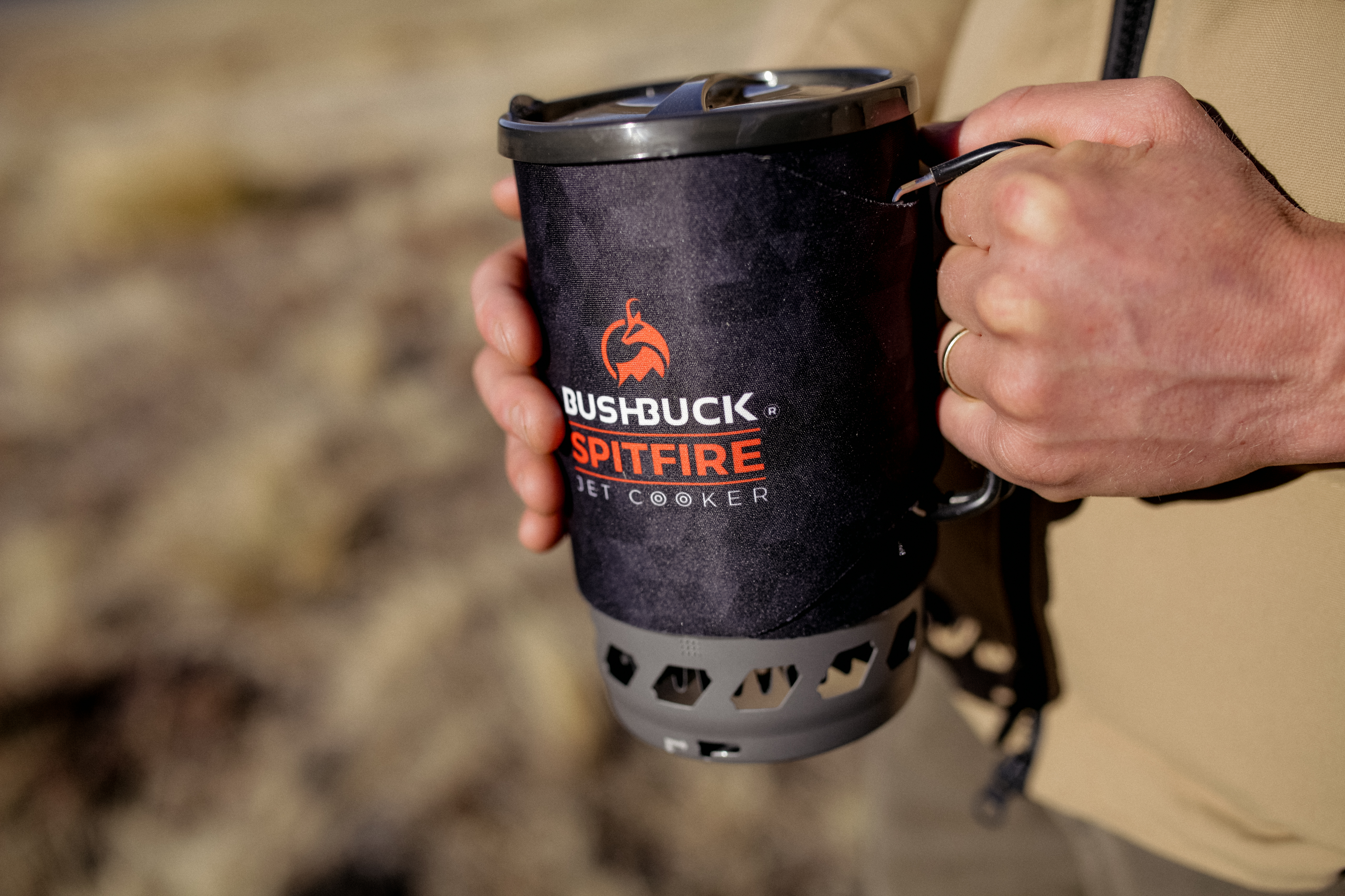Bushbuck 350ml (12oz) Insulated Stainless Steel Mug - Black