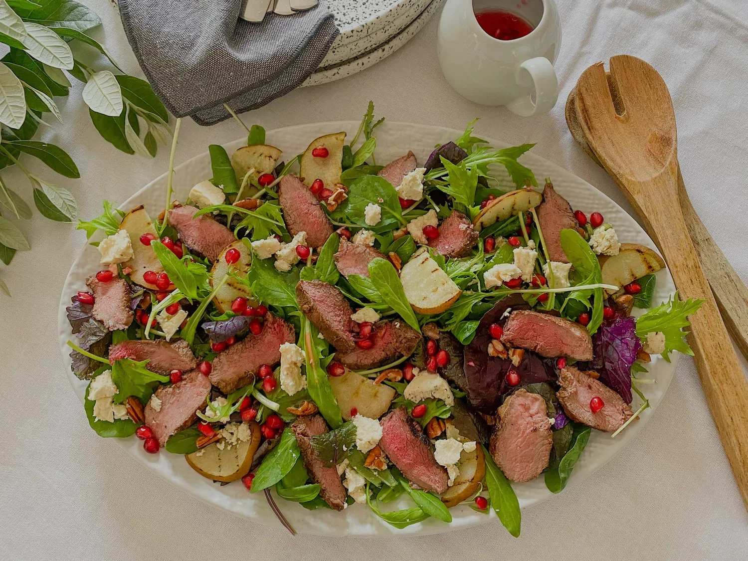 Bushbuck Bites: Wild Venison, Pear & Pomegranate Salad