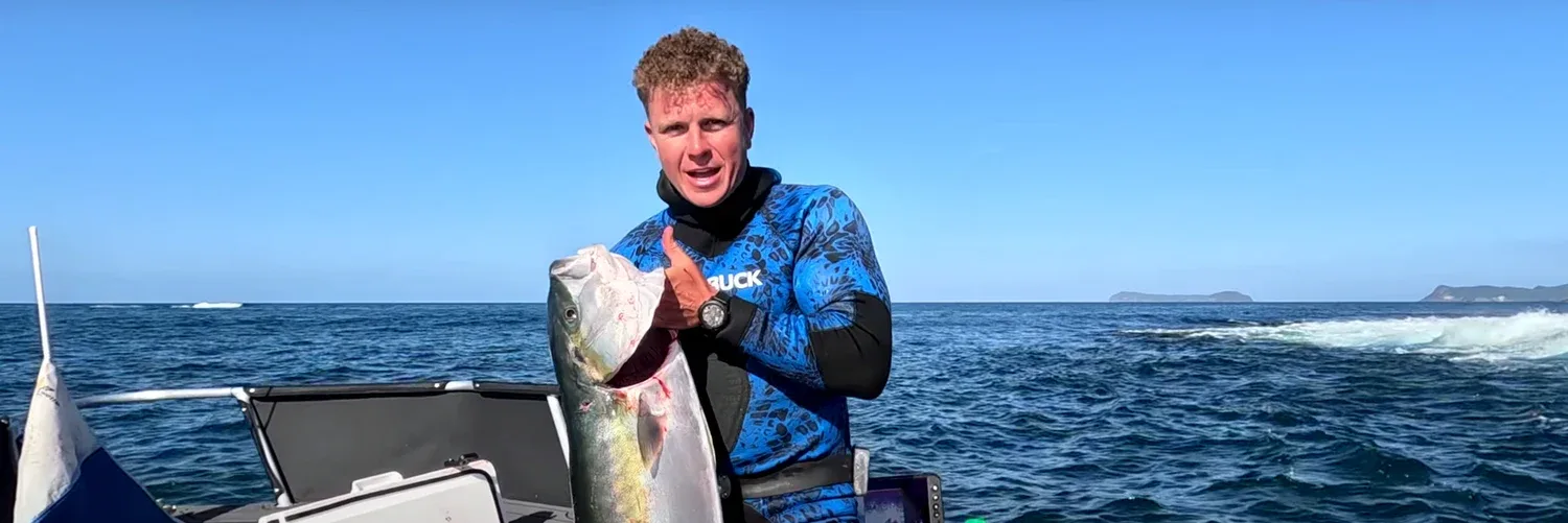 VIDEO: Spearfishing Coromandel Islands + Shark Encounter
