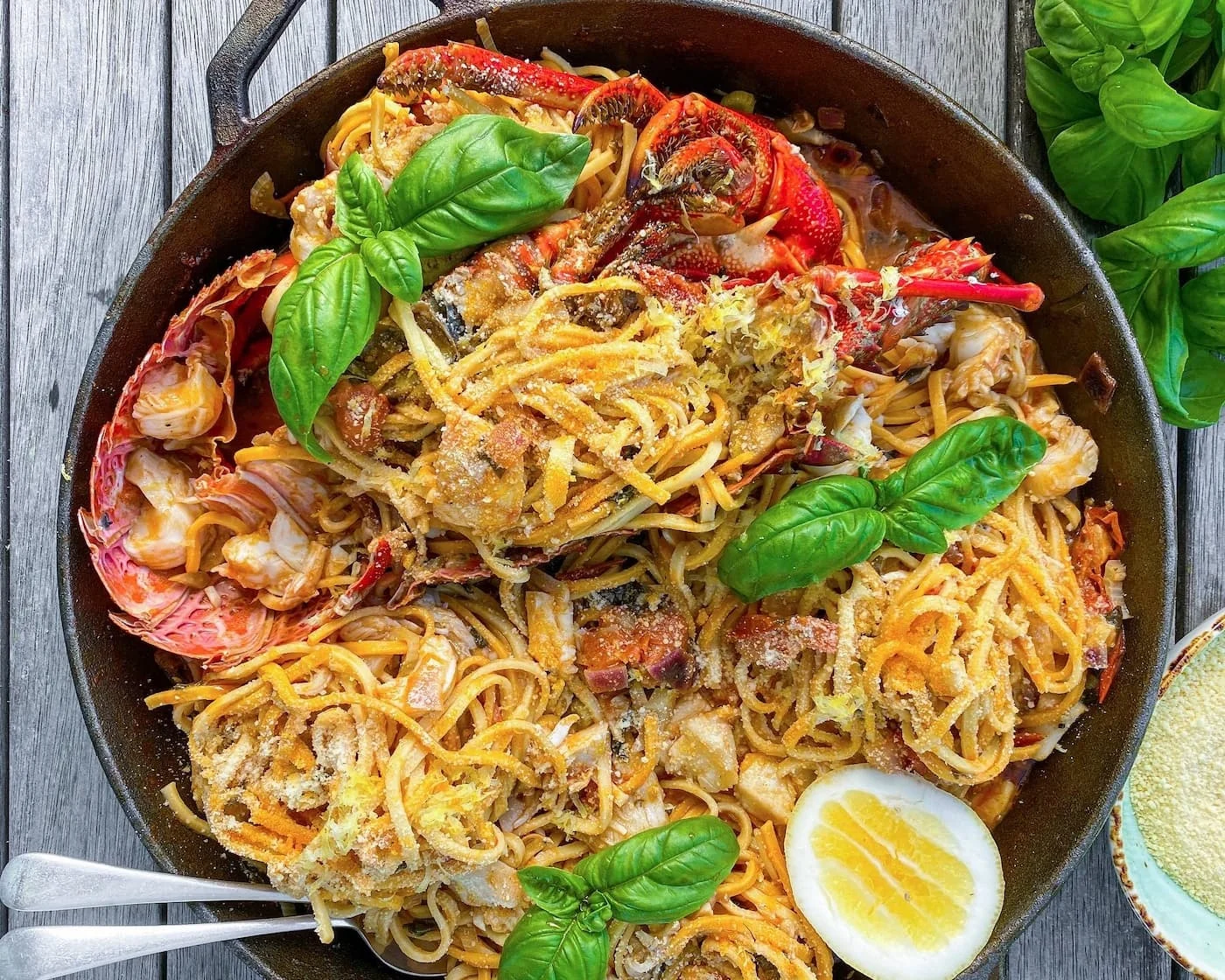 Bushbuck Bites: Crayfish Pasta with Cherry Tomatoes and Basil