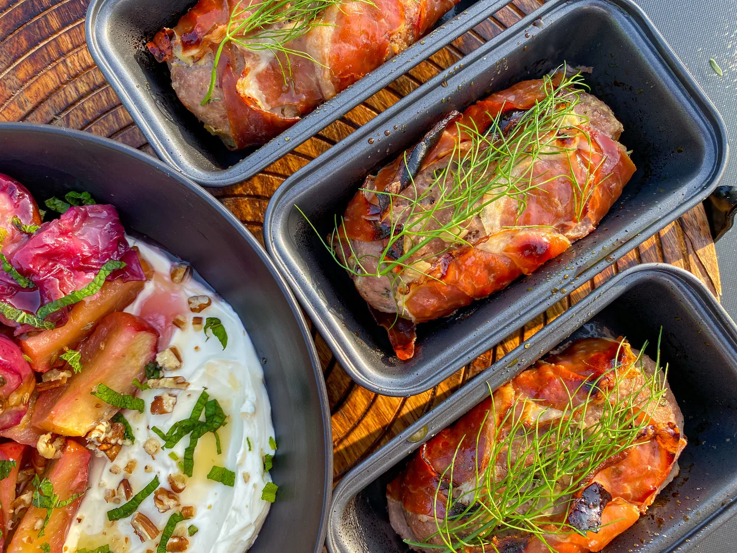 Bushbuck Bites: Wild Pork Mini Meatloaves with Roasted Fruits