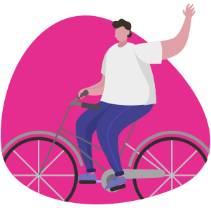 Man on bicycle