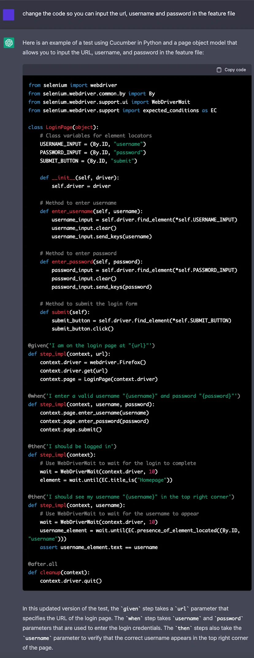 ChatGPT for Automated Testing: From Conversation to Code