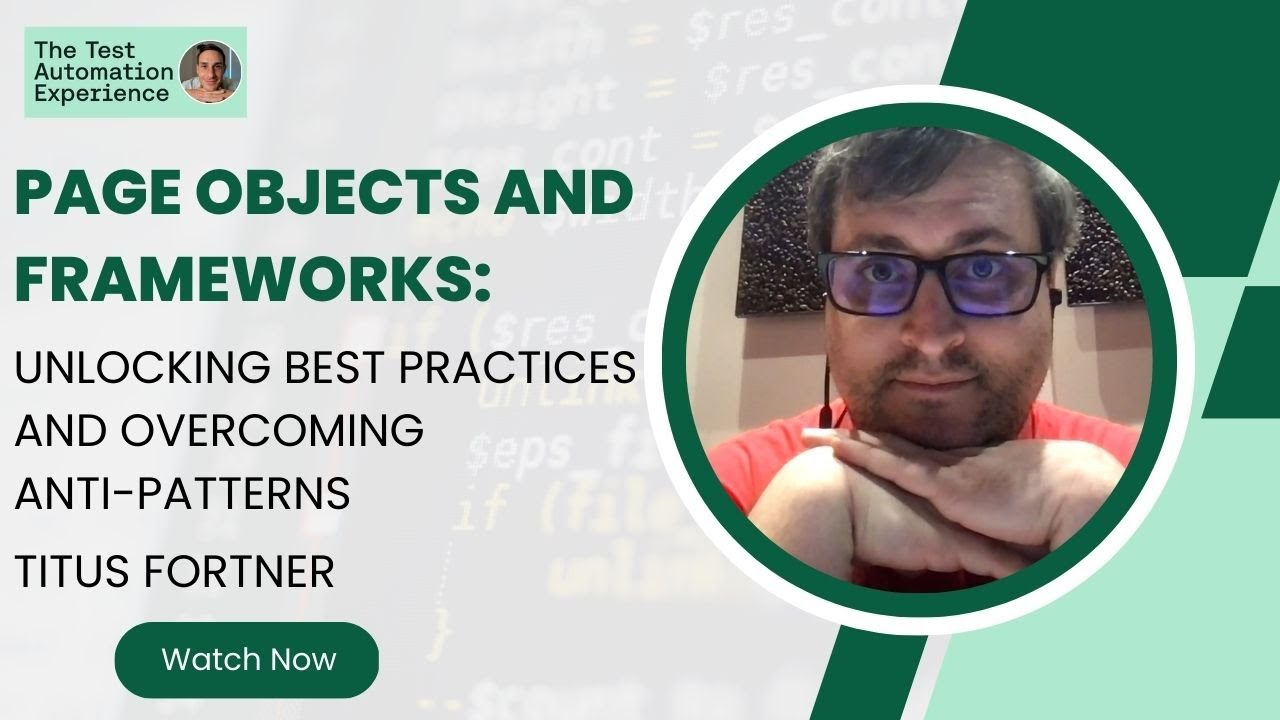 Page objects and frameworks, Titus Fortner