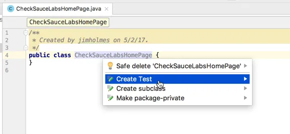 intellij-11-create-test