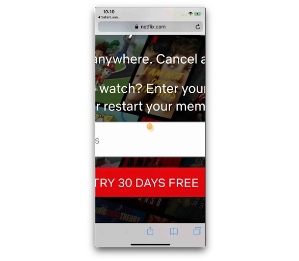 Netflix pinch example