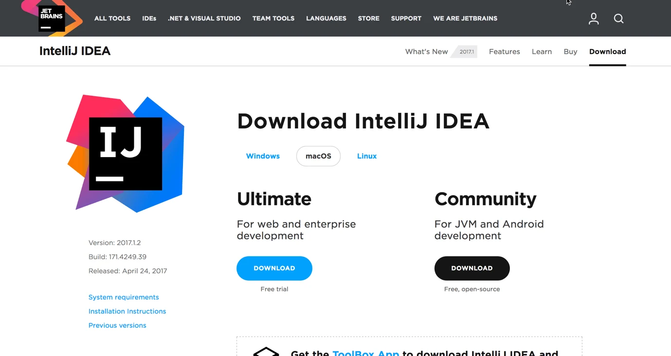 intellij-01-download