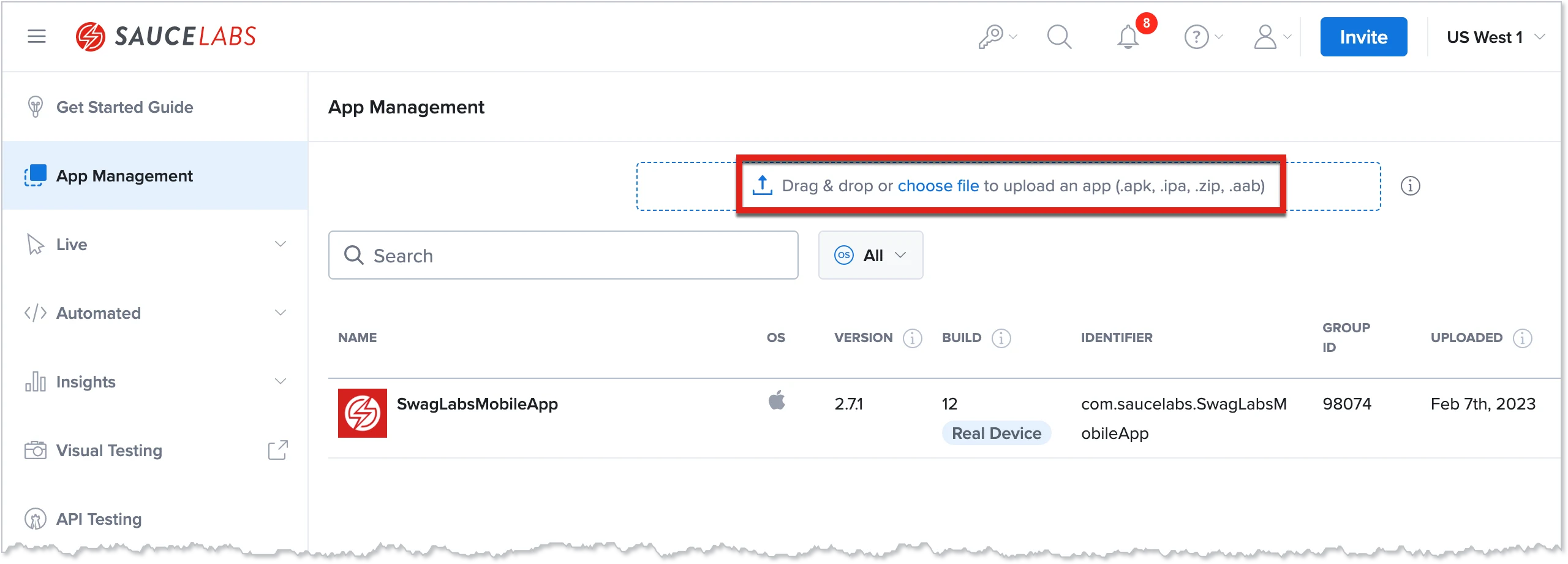 App management step 2