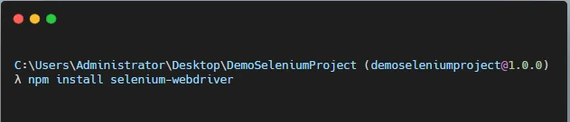 Install the Selenium WebDriver package