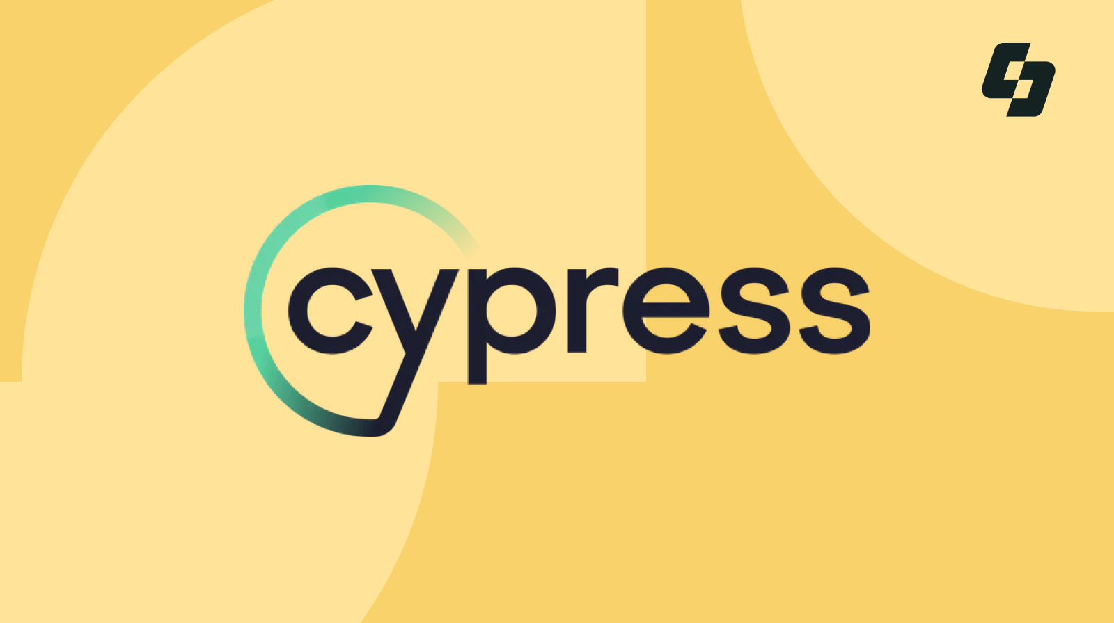 Cypress logo over yellow