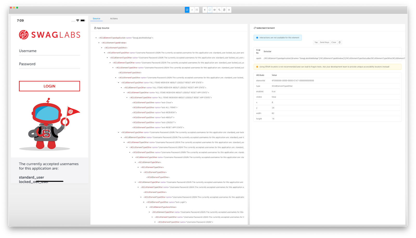 UI hierarchy for an iOS app