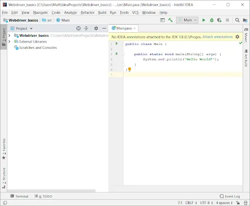 intellij-webdriver-basics-home