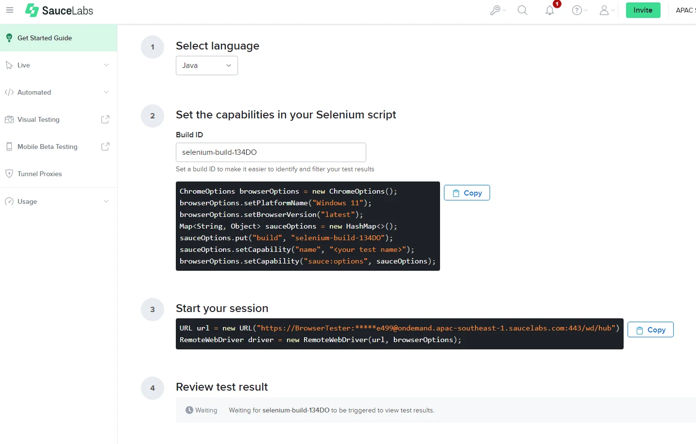 Getting Started Configuration