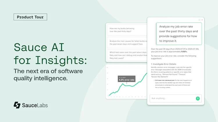 Step-by-step demo of Sauce AI for Insights | Sauce Labs