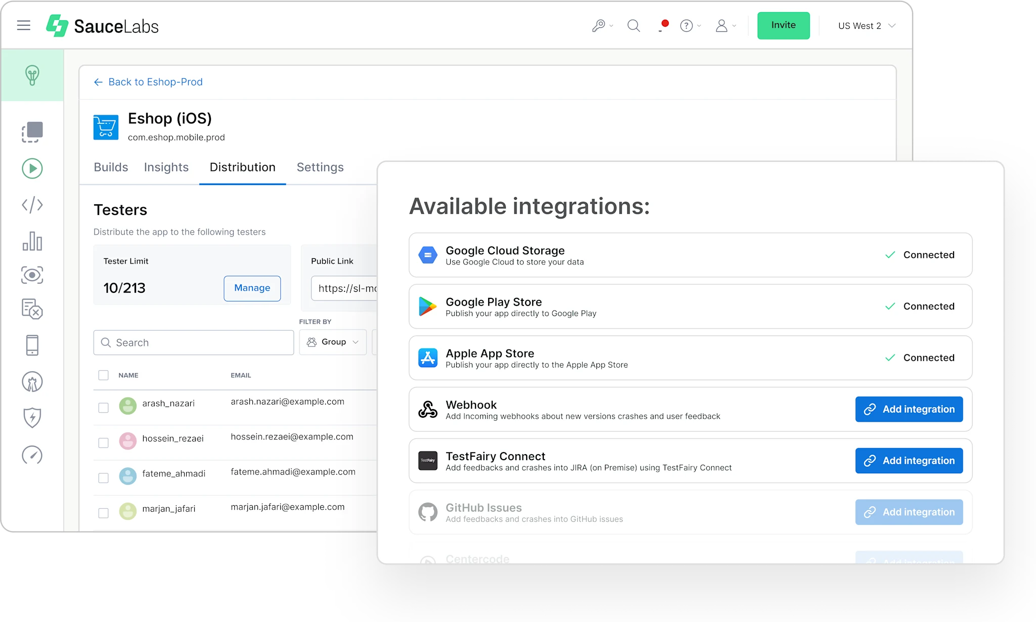 Distributex App Mobile App Distribution and Error Reporting | Sauce Labs