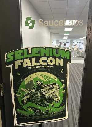 Selenium Falcon door sticker