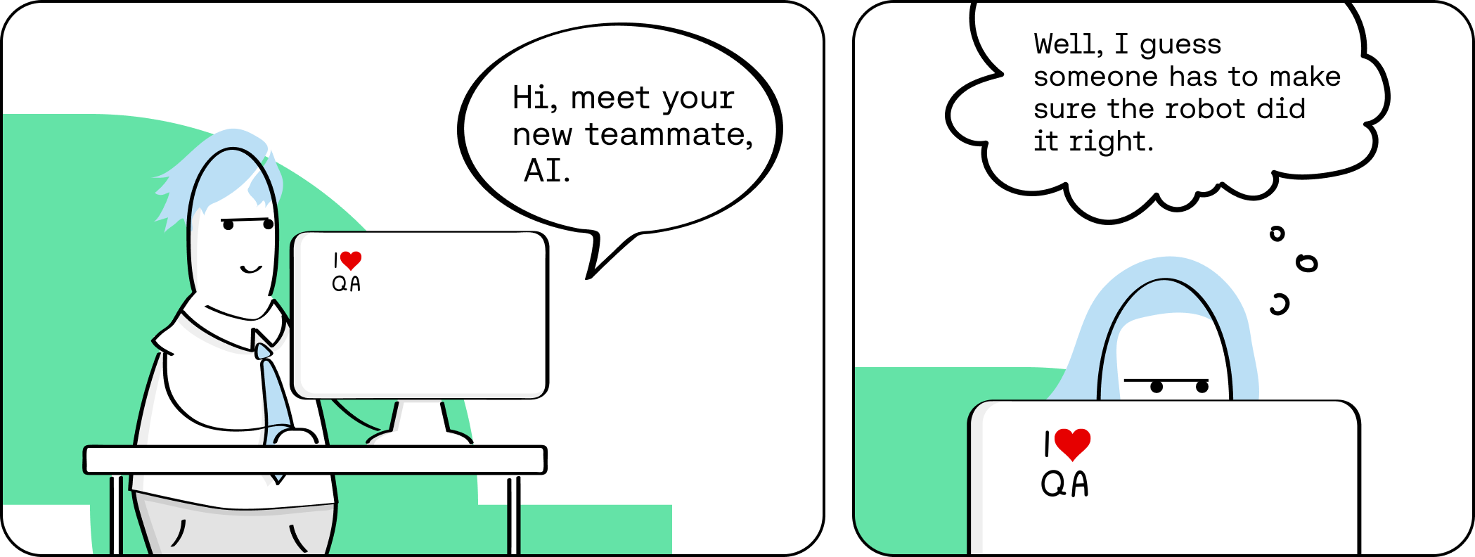 Comic strip to go with AI blog