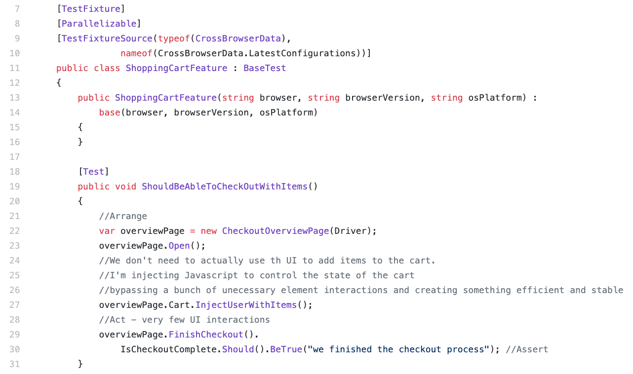 An example of a production quality C# framework that runs cross-platform and in parallel
