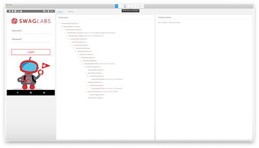 UI hierarchy for an Android app