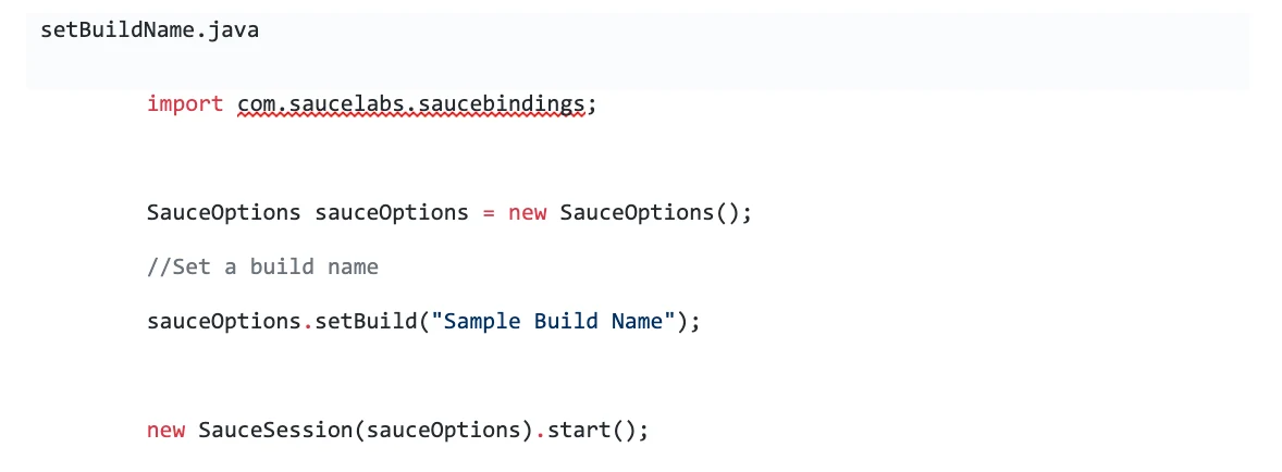 Test data code sample 