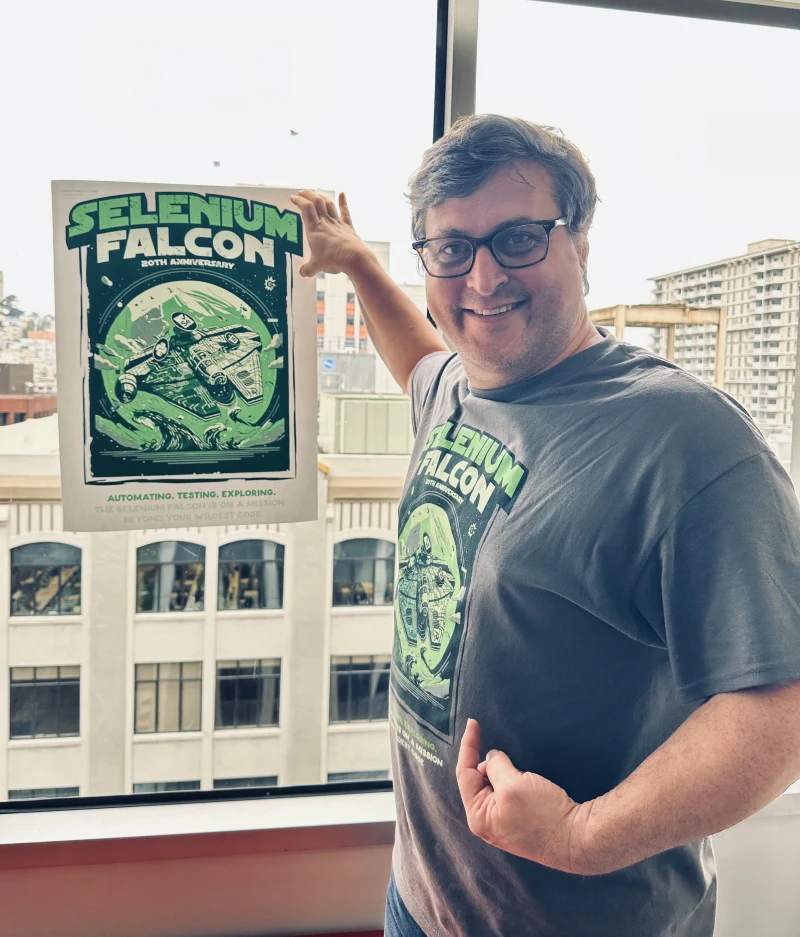 Titus Fortner in Selenium Falcon shirt 