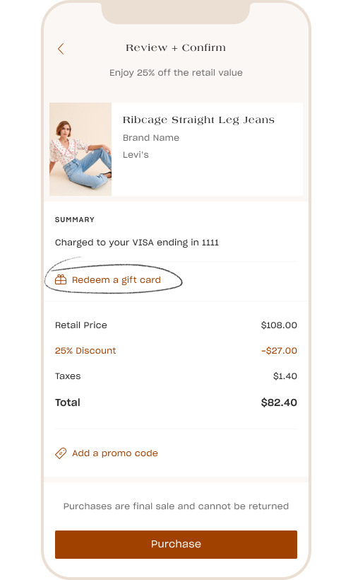 How do I redeem my gift card? - Image 3 - SS