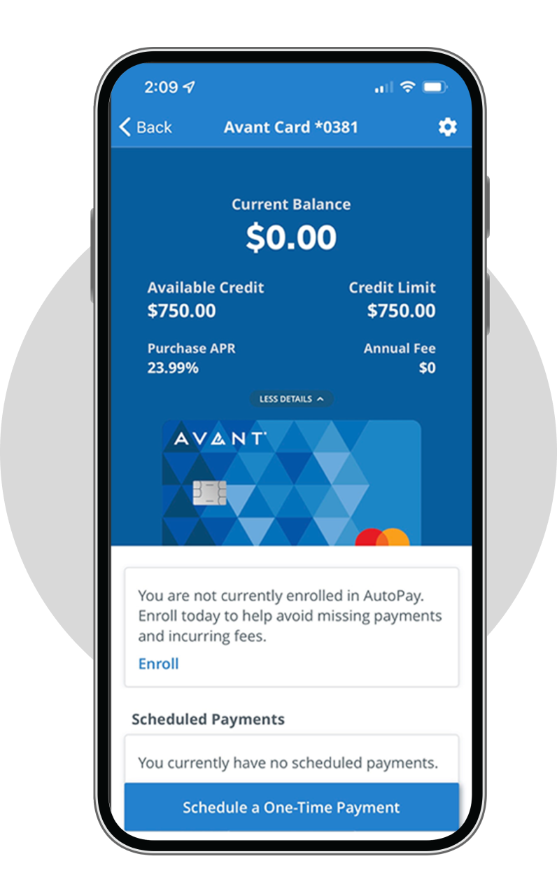 Avant Credit App Mobile Mock Up 
