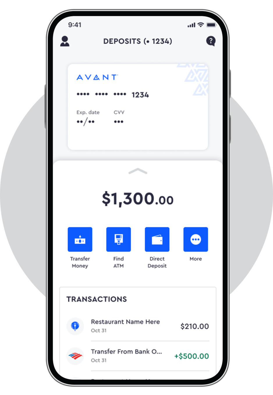 Mobile Banking App Screen 