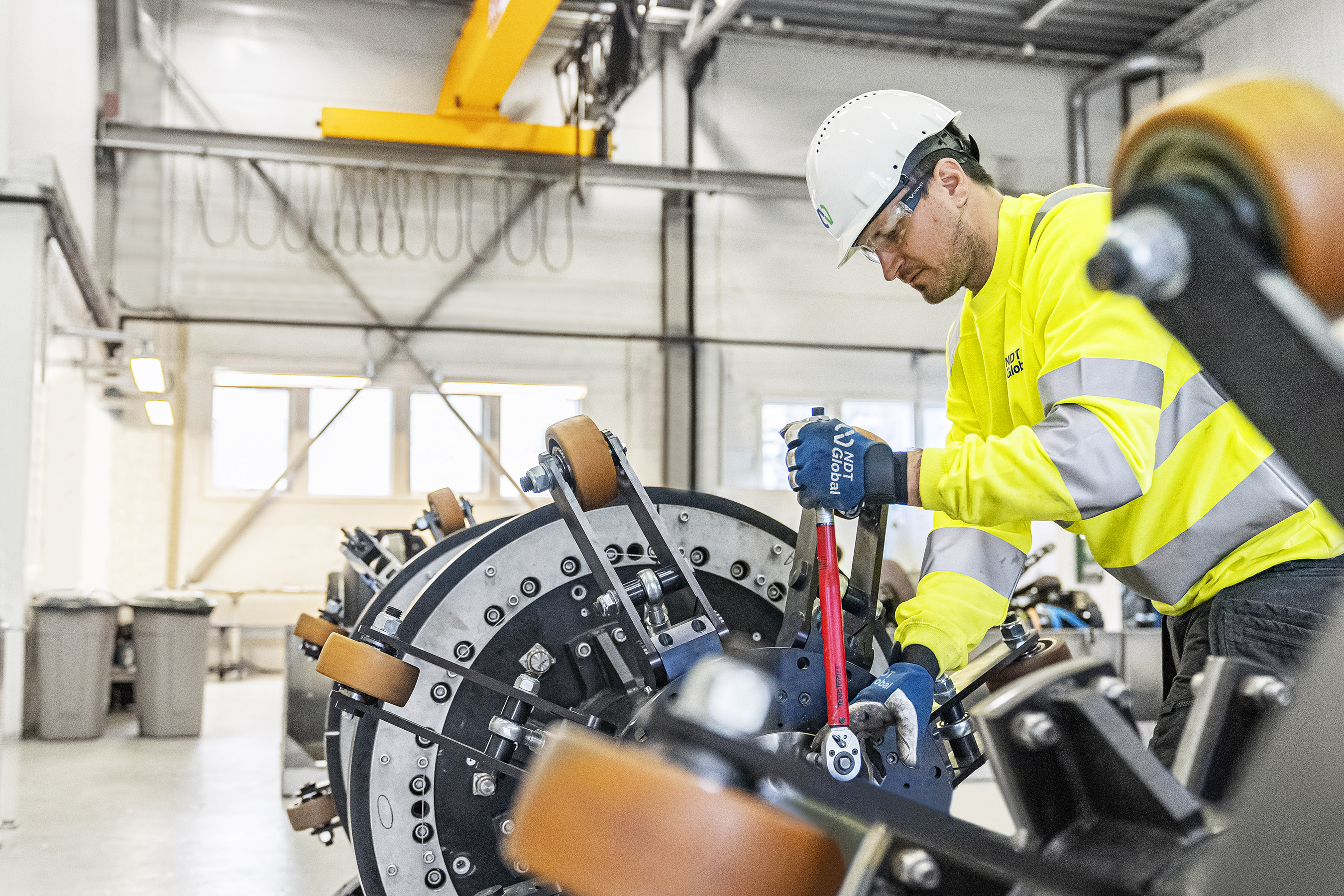 NDT Global Employee Working on Tool
