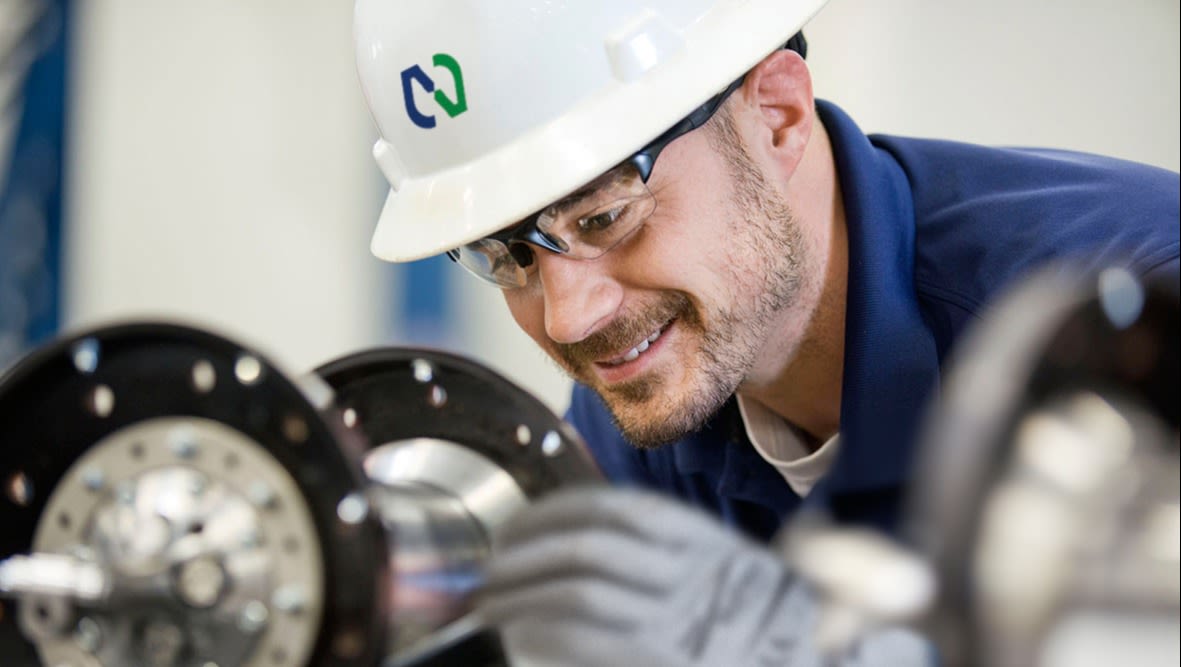 NDT Global employee working on an inline inspection tool