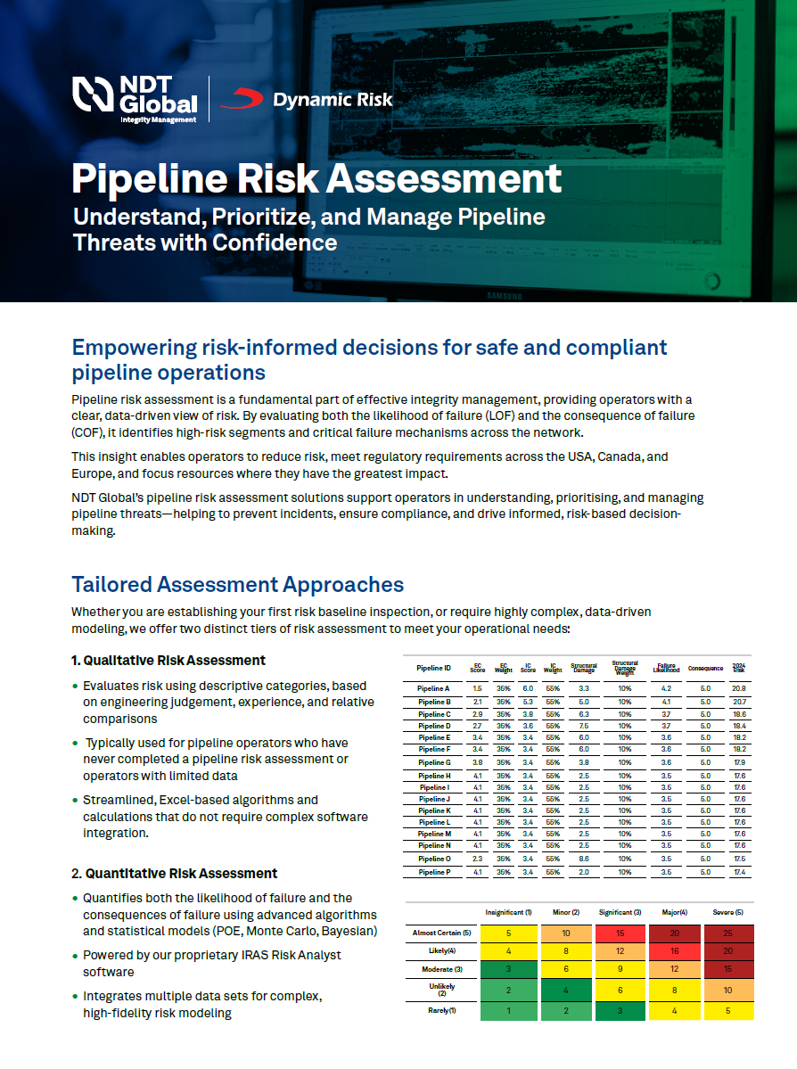 Pipeline Risk Assessment Flyer | NDT Global