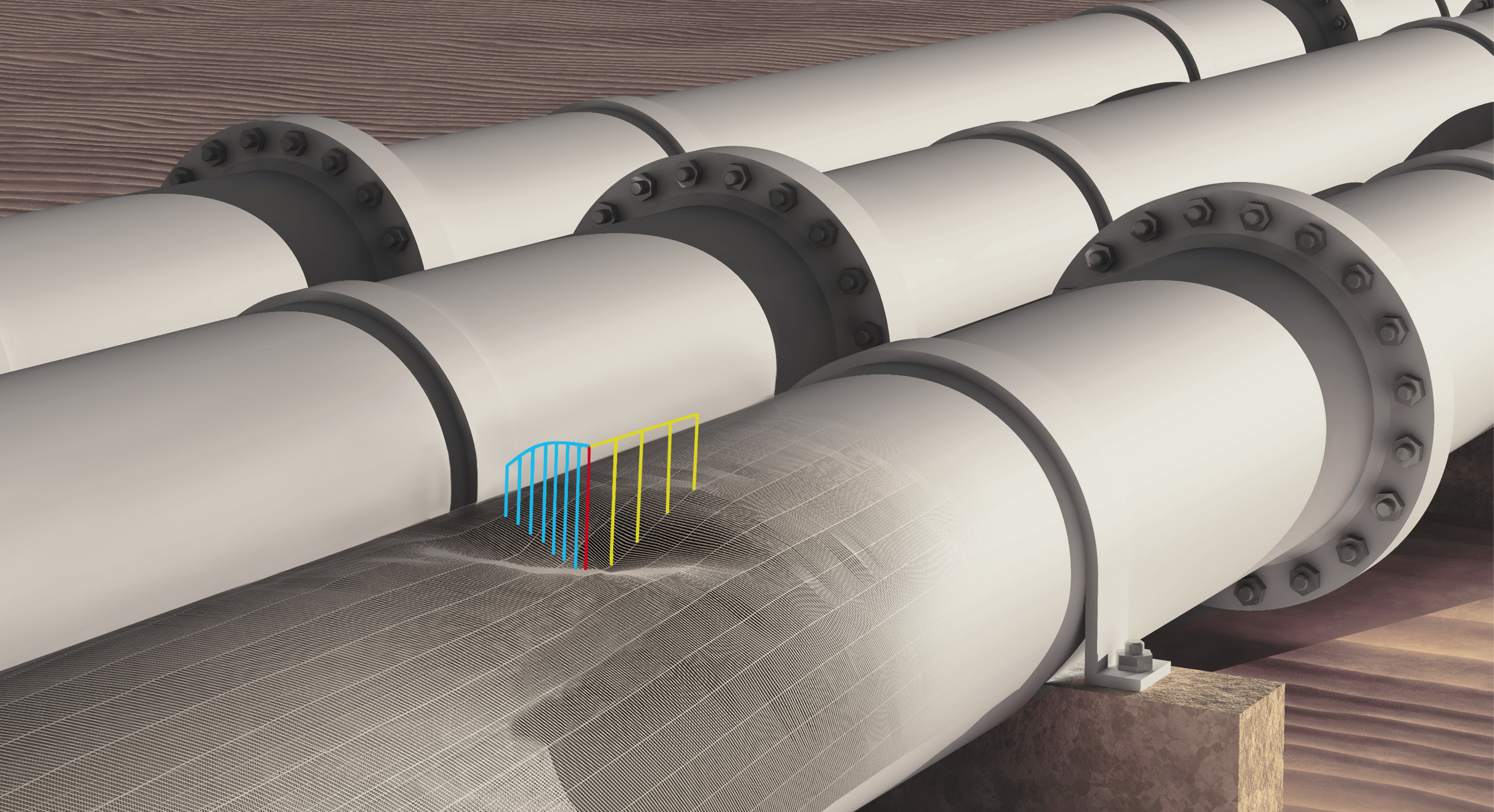 Image depicting a pipeline dent