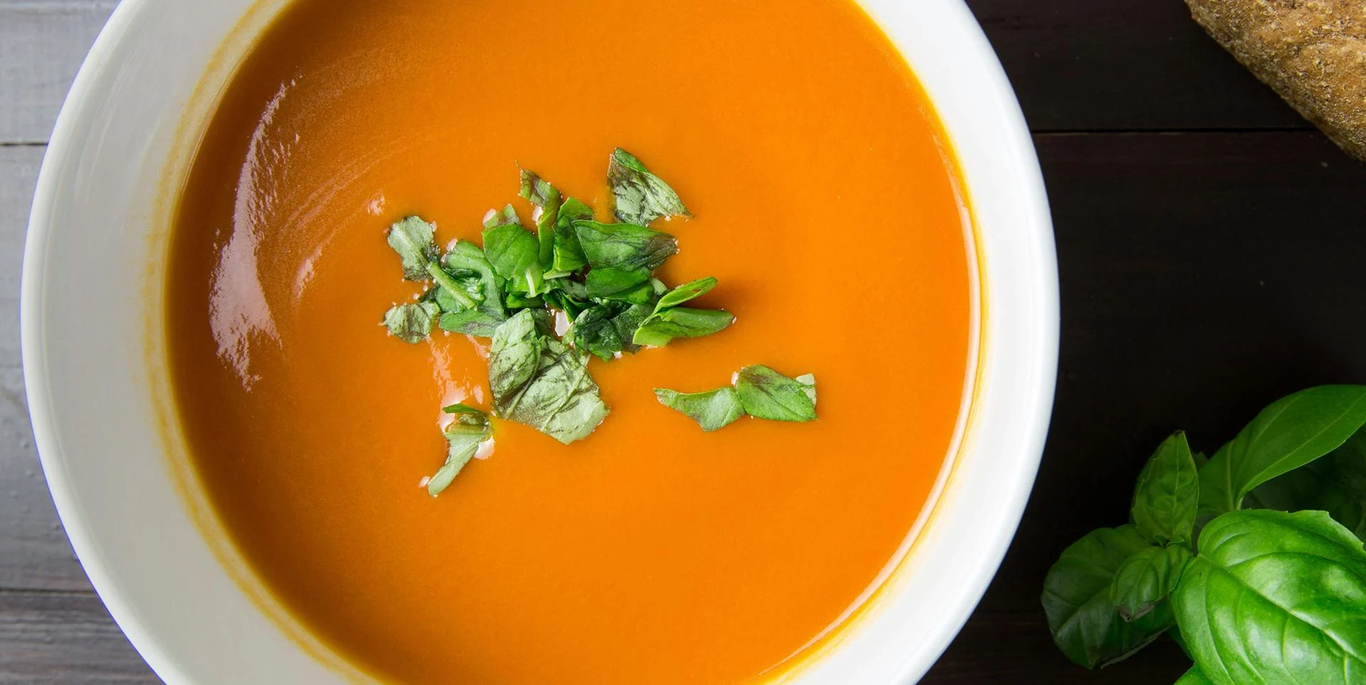 A bowl of tomato soup.